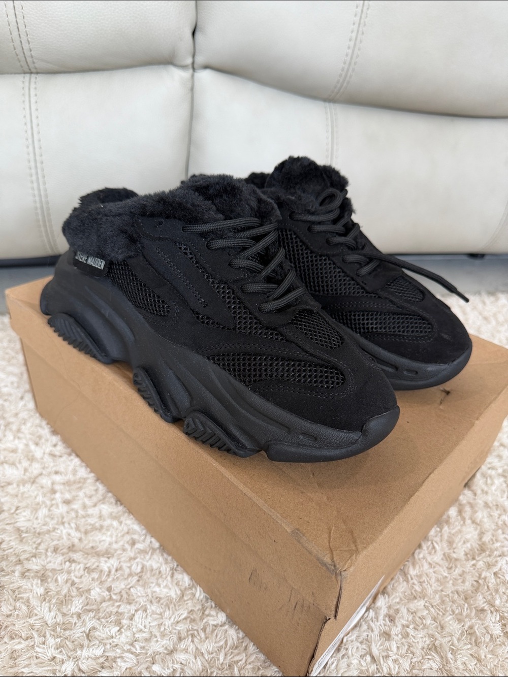 Steve Madden Women's Fleece-Lined Chunky Sneaker